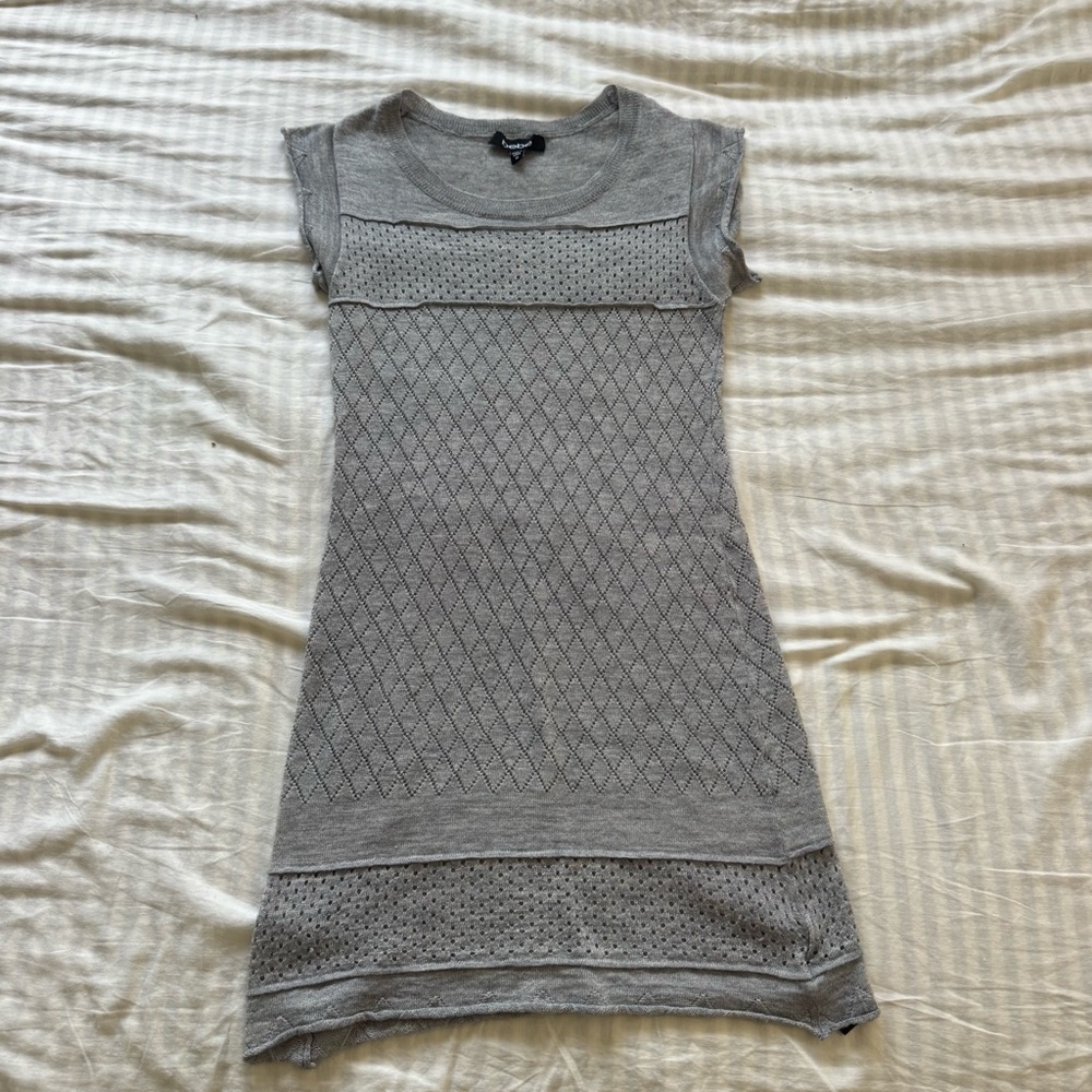 Bebe grey Knit Sleeveless Dress